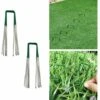 Inserto Per Prato Prato Per Prato Artificiale Per Esterni Giardino Universale Pali A Forma Di U Forte Fissaggio Del Busto Acciaio Zincato Mezzo Verde Con Estremità Smussata 3,515 Cm 30 Pezzi ，