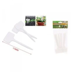 20 Pezzi Eticchette Targhette Per Piante Fiori Da Giardino 113mm Bianco